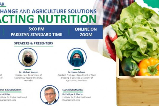 An International Seminar on Climate Change and Agriculture Solution's Impact on Nutrition