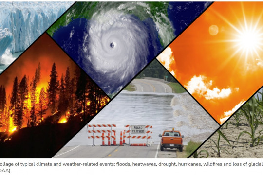 Collage of Typical Climate and Weather-related events